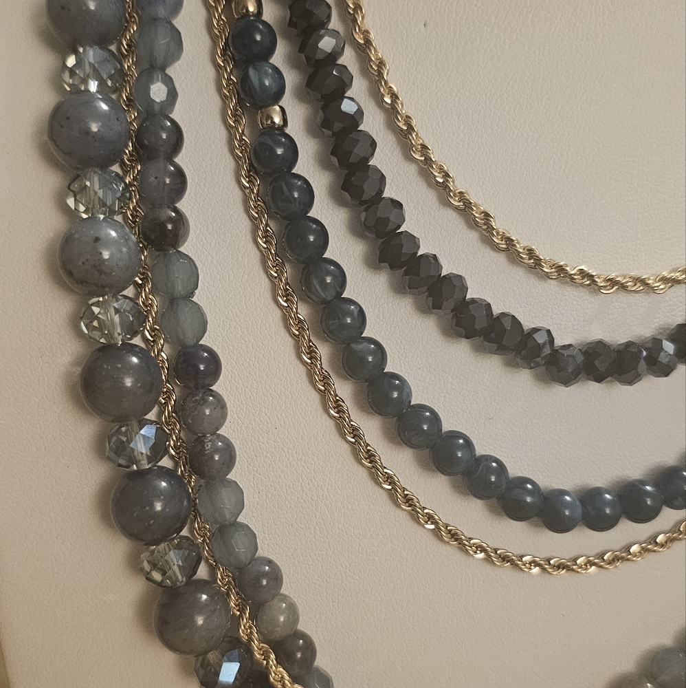 Vintage Elegant Multi Strand Statement Necklace. - image 5